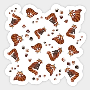 Red Panda Pattern Sticker